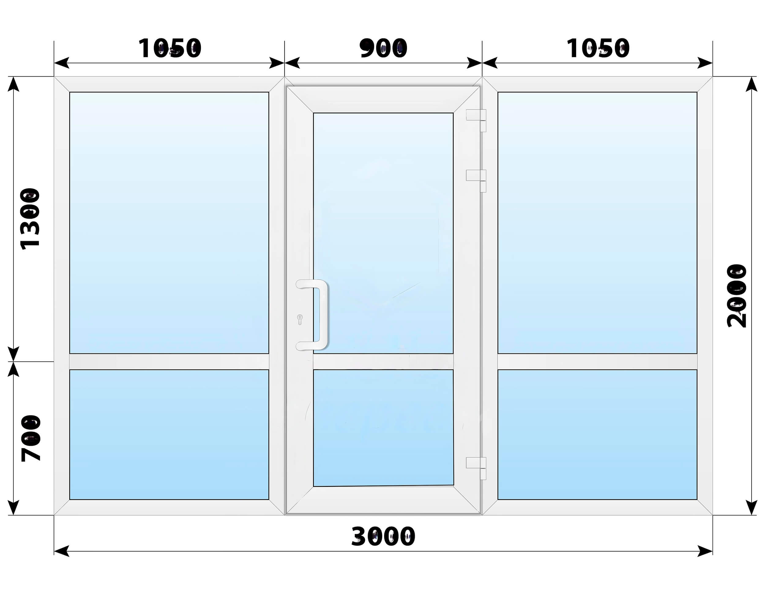 Теплая пластиковая входная группа 3000x2000 №2