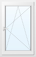 Окно одностворчатое поворотно-откидное 870х1440 мм