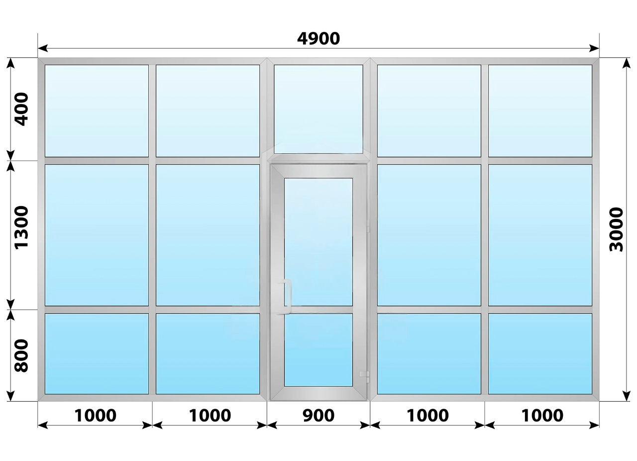 Теплая алюминиевая входная группа 4900x3000 №2