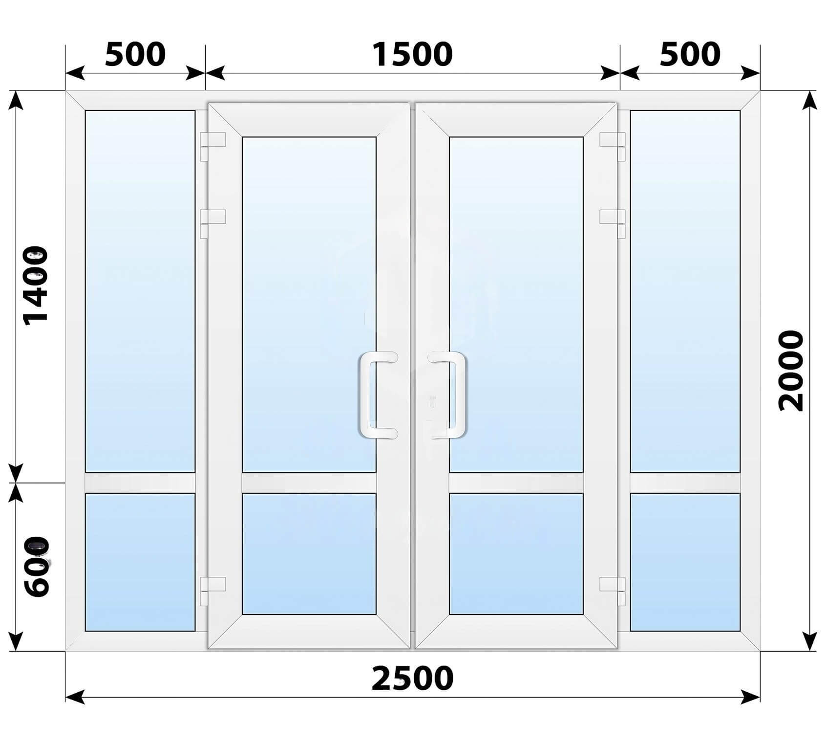 Теплая пластиковая входная группа 2500x2000